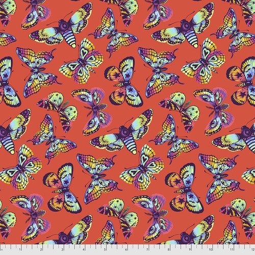 Butterfly Kisses - Papaya Fat Qtr