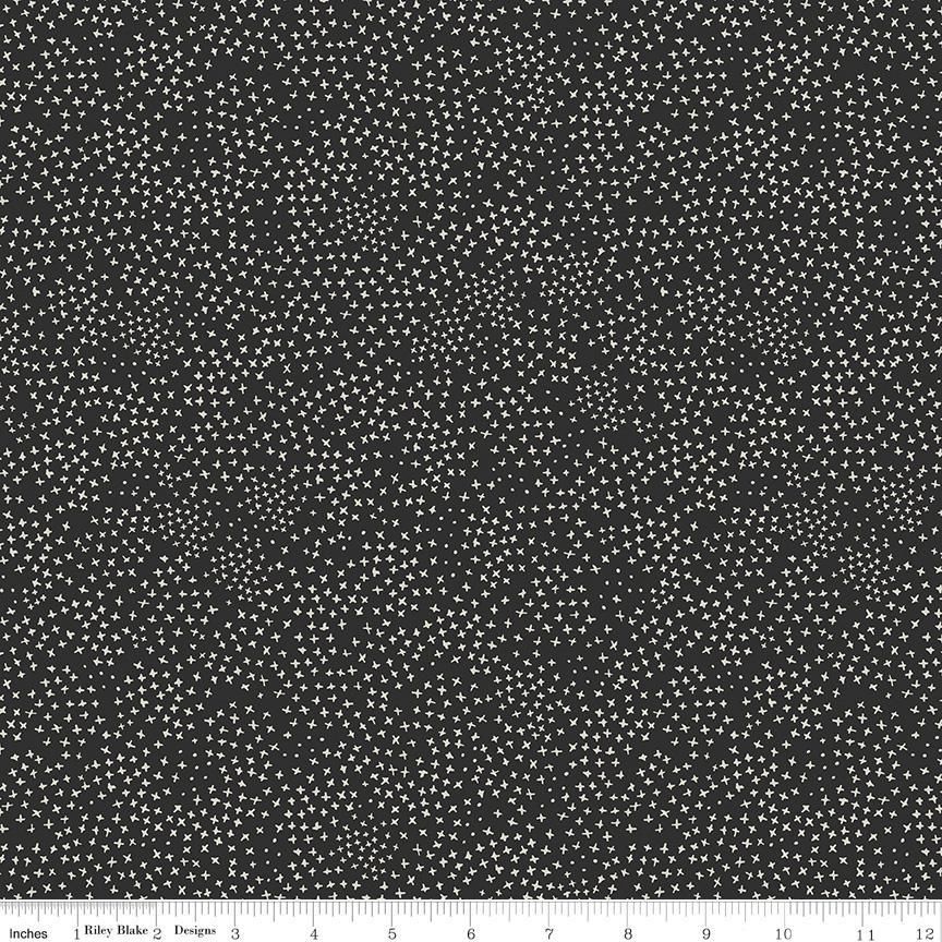 Honey Bee Criss Cross Black Fat Qtr