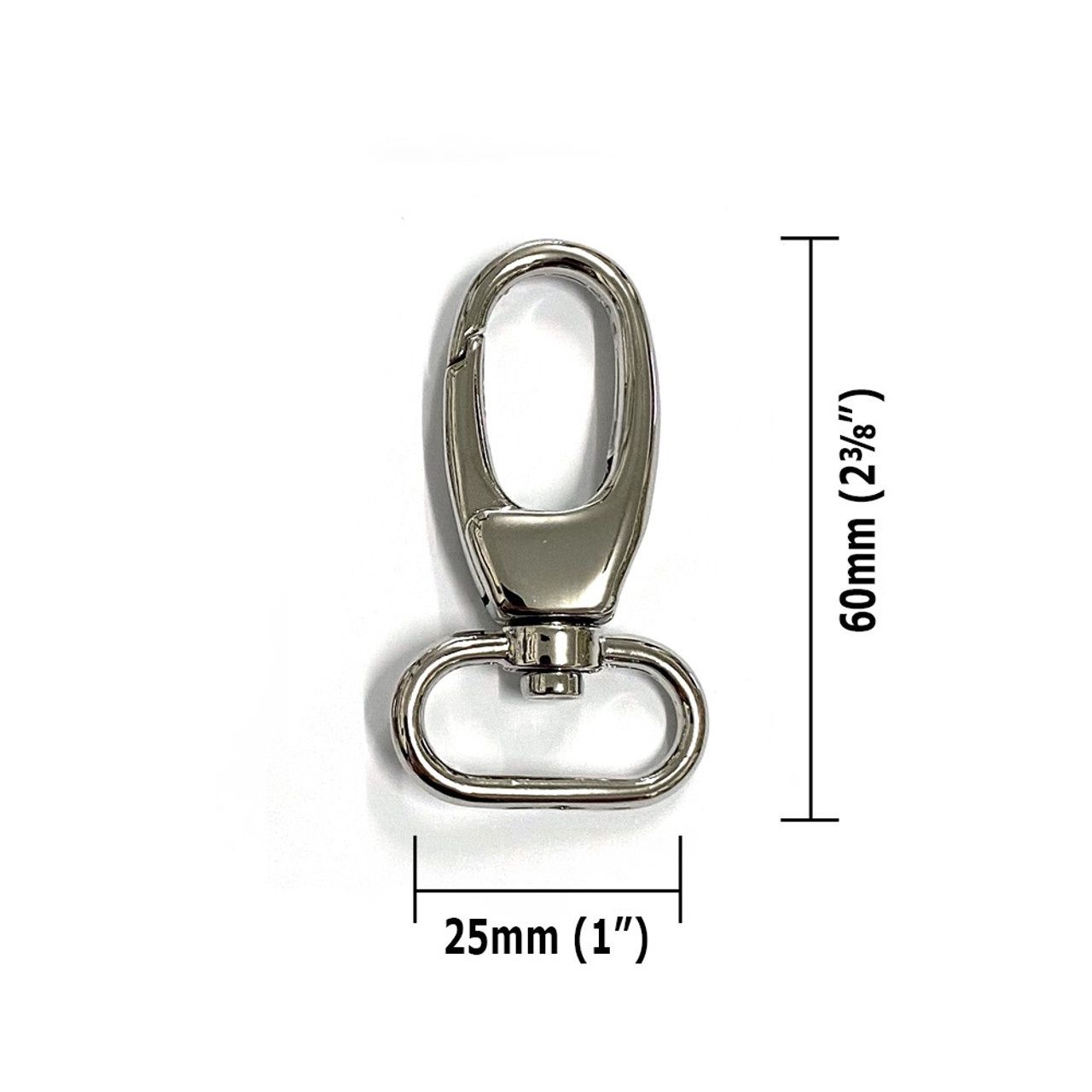 Swivel Snap Hook 25mm (1&quot;) 2pk - Silver