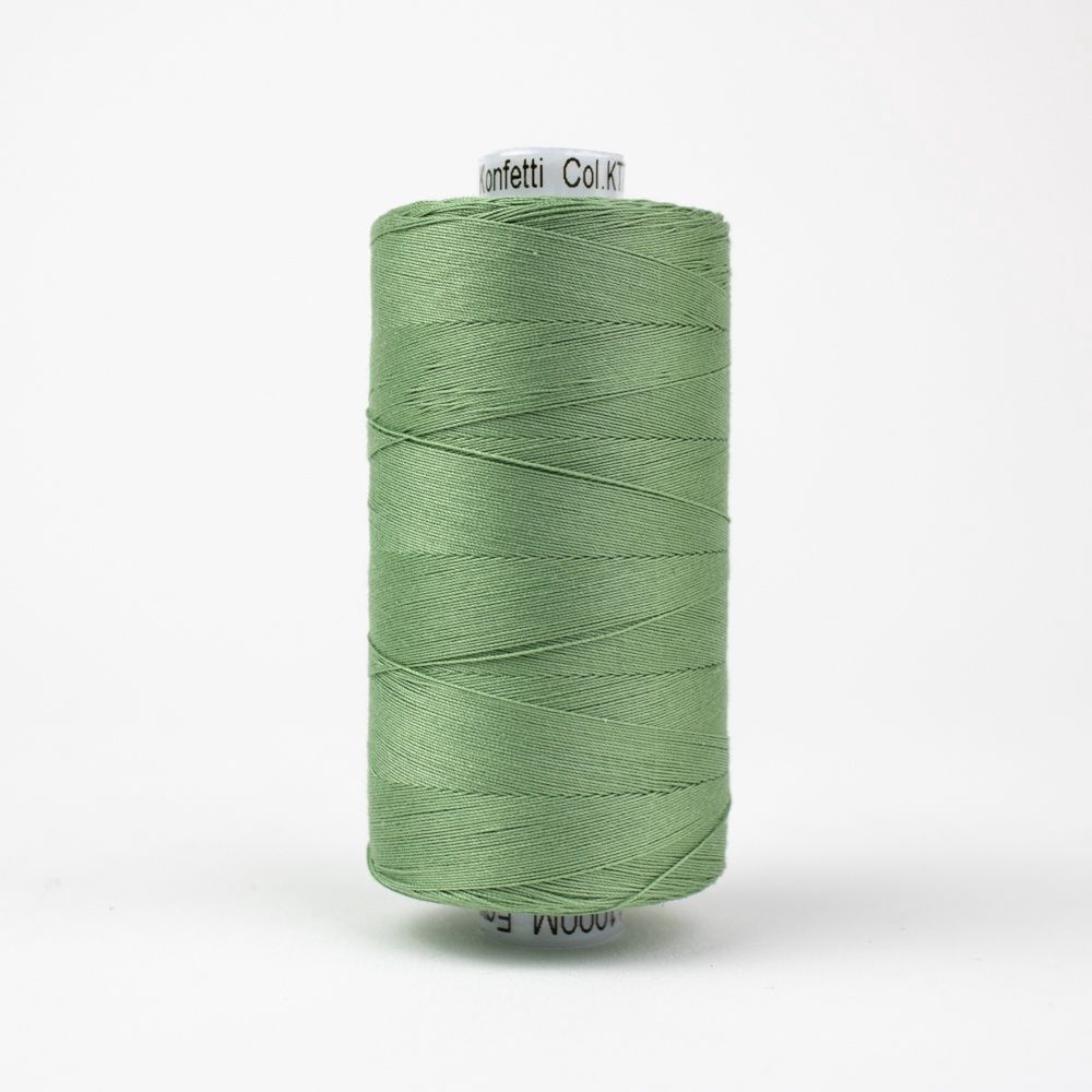 Wonderfil Konfetti KT1-717 Army Green 50wt Egyptian Cotton Thread 1000m