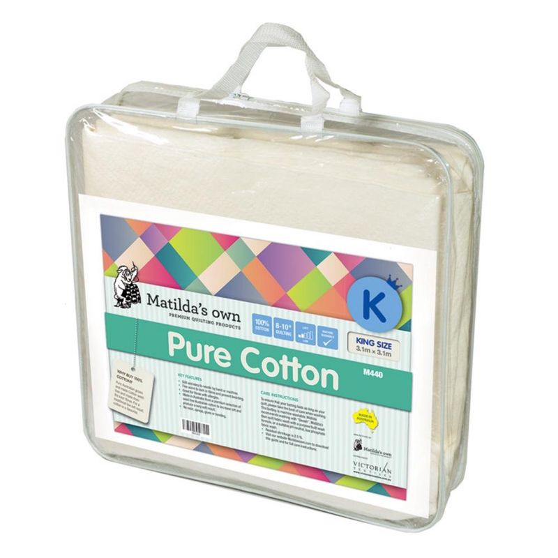 Matilda’s Own 100% Pure Cotton King Size Precut 3.1m x 3.1m (Bulky Item)
