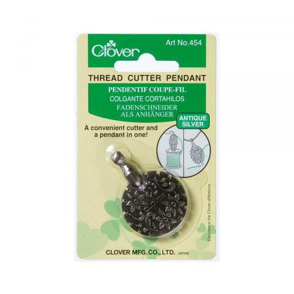 Clover Thread Cutter Pendant Antique Silver
