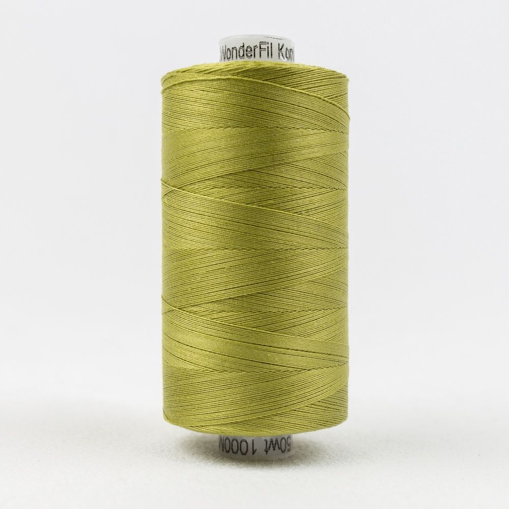 Wonderfil Konfetti KT1-611 Brass Green 50wt Egyptian Cotton Thread 1000m