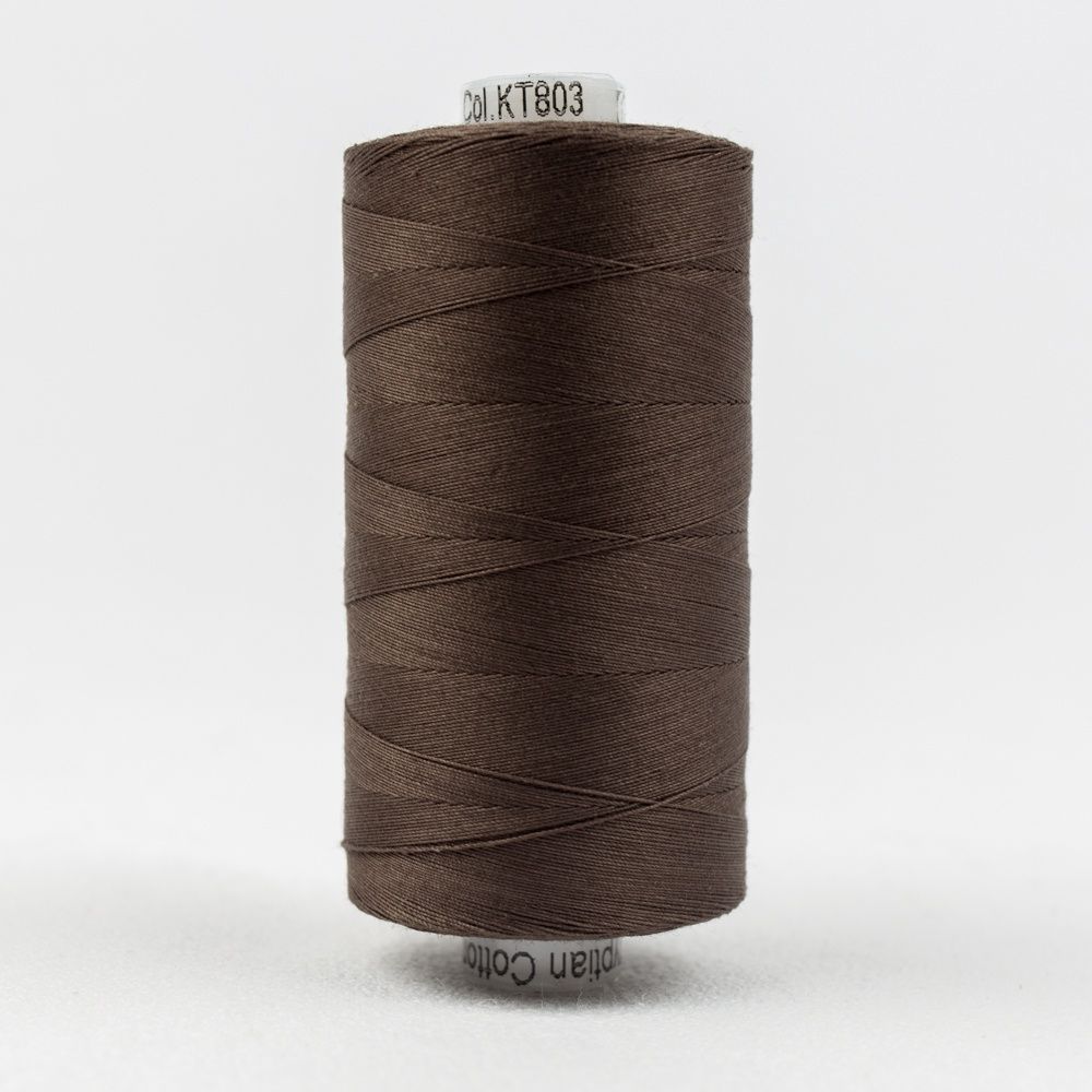 Wonderfil Konfetti KT1-803 Dark Brown 50wt Egyptian Cotton Thread 1000m