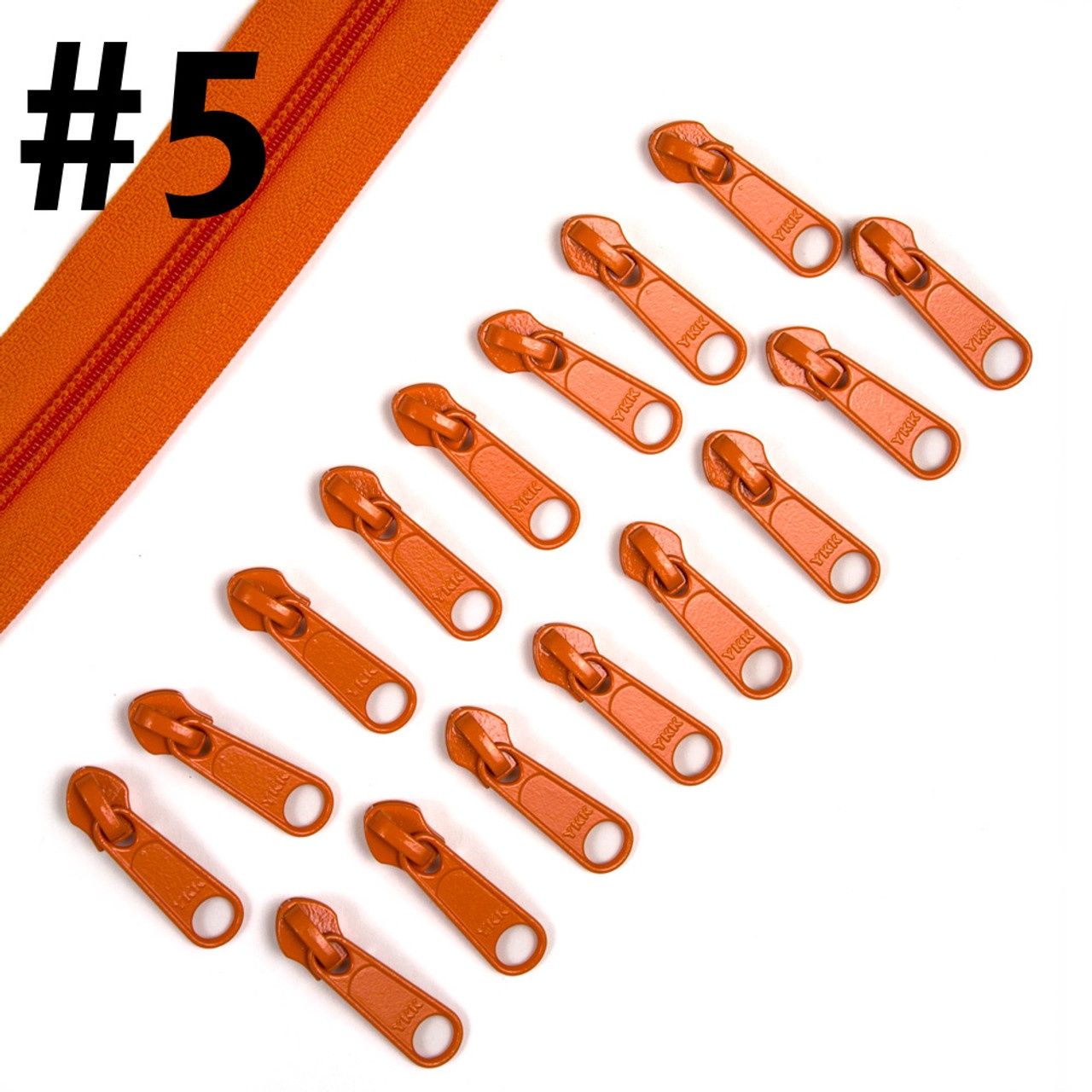 Bag Zipper 4m with Pulls -YKK #5 - Pumpkin