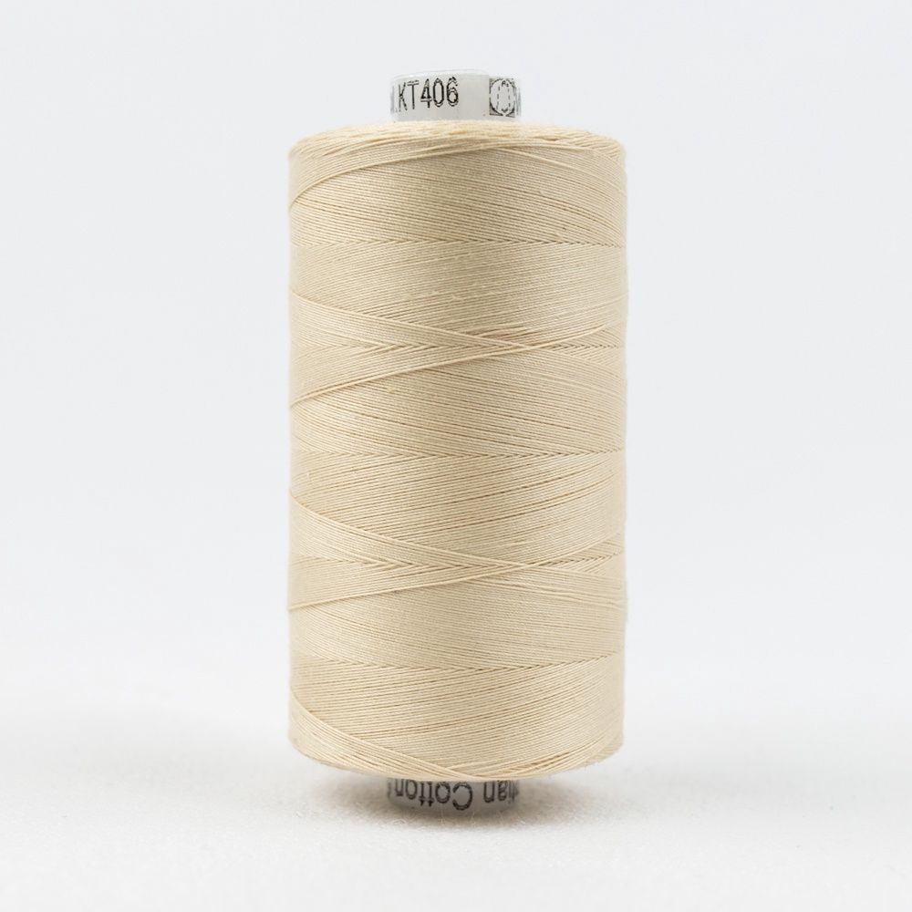 Wonderfil Konfetti KT1-406 Ivory 50wt Egyptian Cotton Thread 1000m