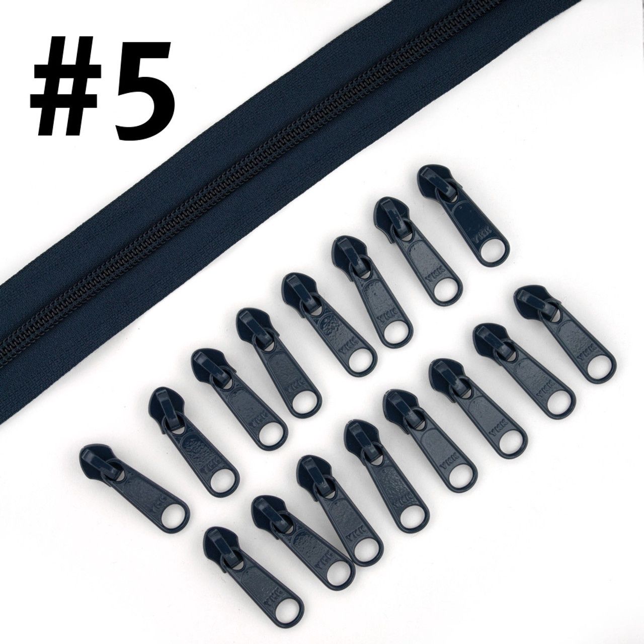 Bag Zipper 4m with Pulls -YKK #5 - Navy