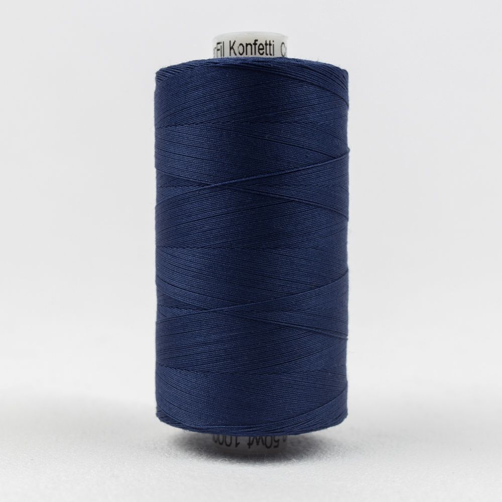 Wonderfil Konfetti KT1-601 Navy 50wt Egyptian Cotton Thread 1000m