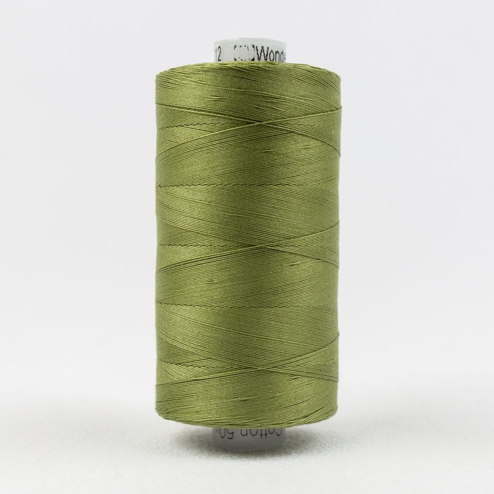 Wonderfil Konfetti KT1-612 Olive Green 50wt Egyptian Cotton Thread 1000m