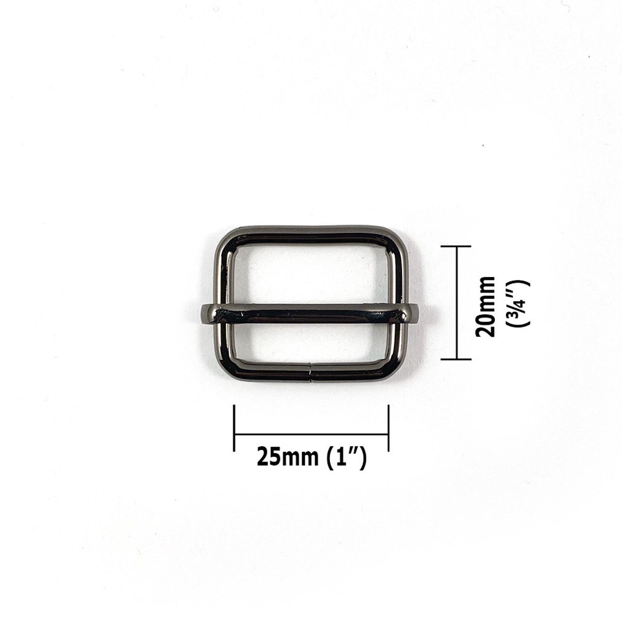 Slide Adjusters 25mm (1&quot;) 2 pk - Gunmetal
