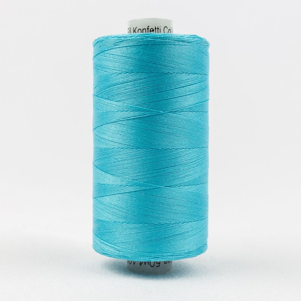 Wonderfil Konfetti KT1-608 Med Peacock Blue 50wt Egyptian Cotton Thread 1000m