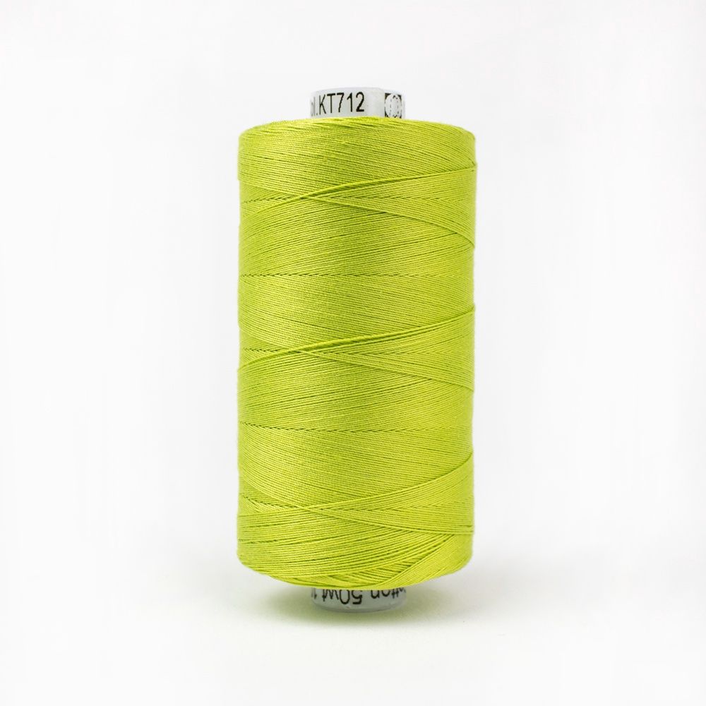 Wonderfil Konfetti KT1-712 Chartreuse 50wt Egyptian Cotton Thread 1000m