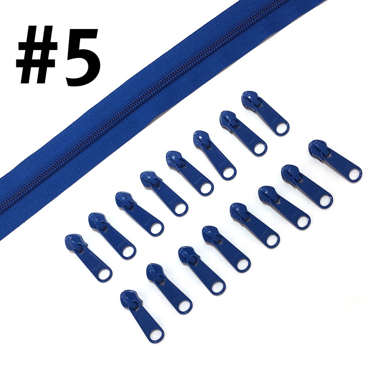 Bag Zipper 4m with Pulls -YKK #5 - Blast Off Blue