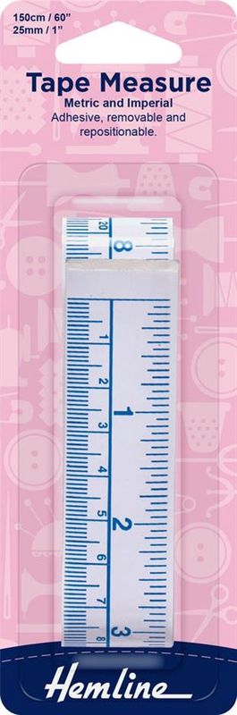 Hemline Adhesive Tape Measure - 150cm /60 inch
