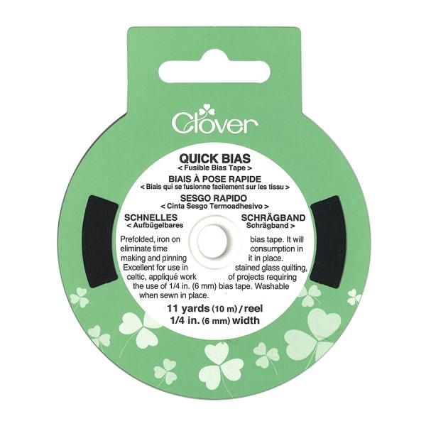 Clover Quick Bias Tape 6mm x 10m - Black