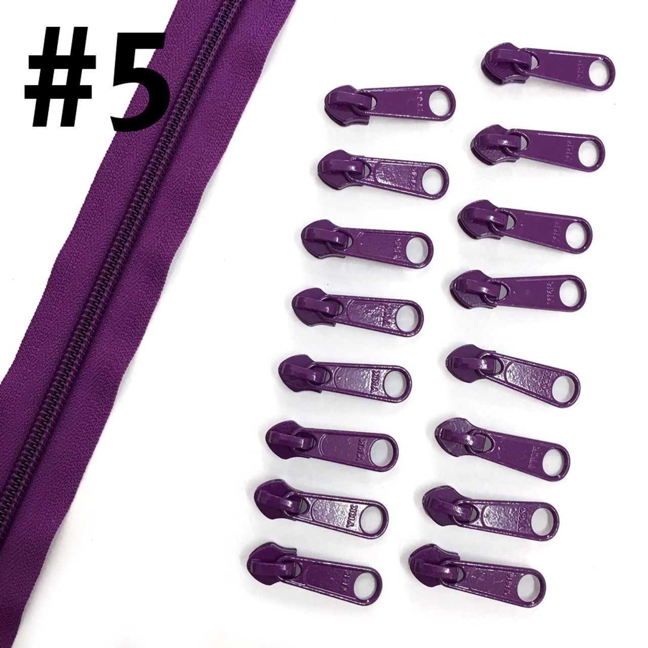 Bag Zipper 4m with Pulls -YKK #5 - Tahiti Purple