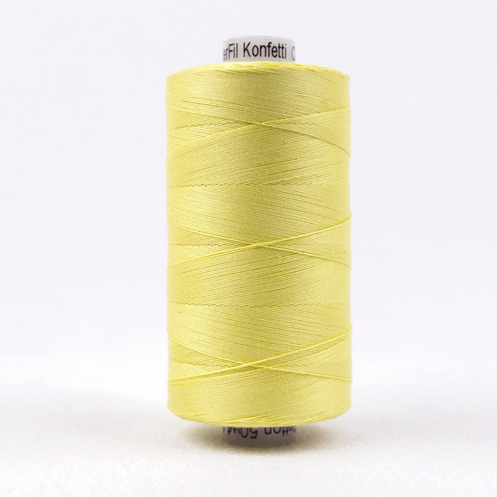 Wonderfil Konfetti KT1-403 Yellow 50wt Egyptian Cotton Thread 1000m