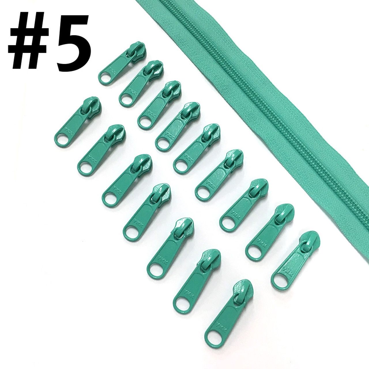 Bag Zipper 4m with Pulls -YKK #5 - Turquoise