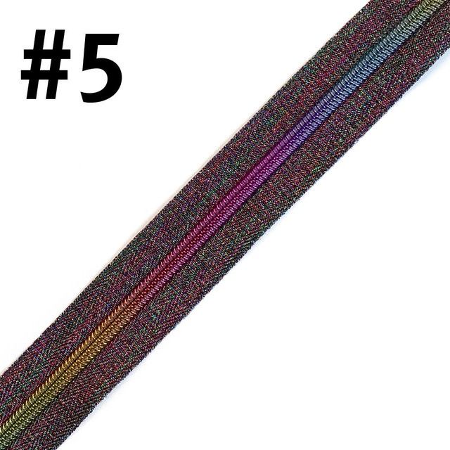 Bag Zipper Tape 3m - #5 - Rainbow with Rainbow Teeth