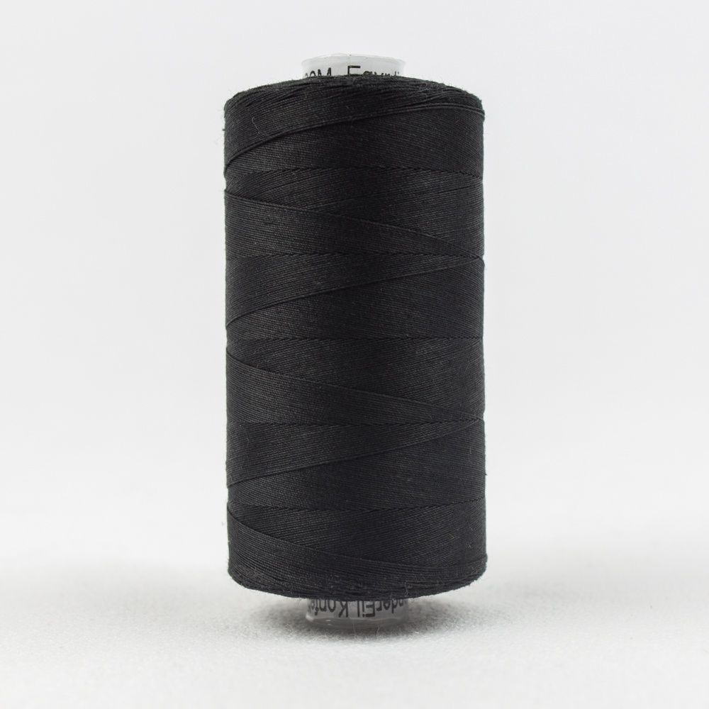 Wonderfil Konfetti KT1-200 Black 50wt Egyptian Cotton Thread 1000m