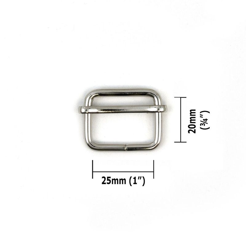 Slide Adjusters 25mm (1") 2 pk - Silver