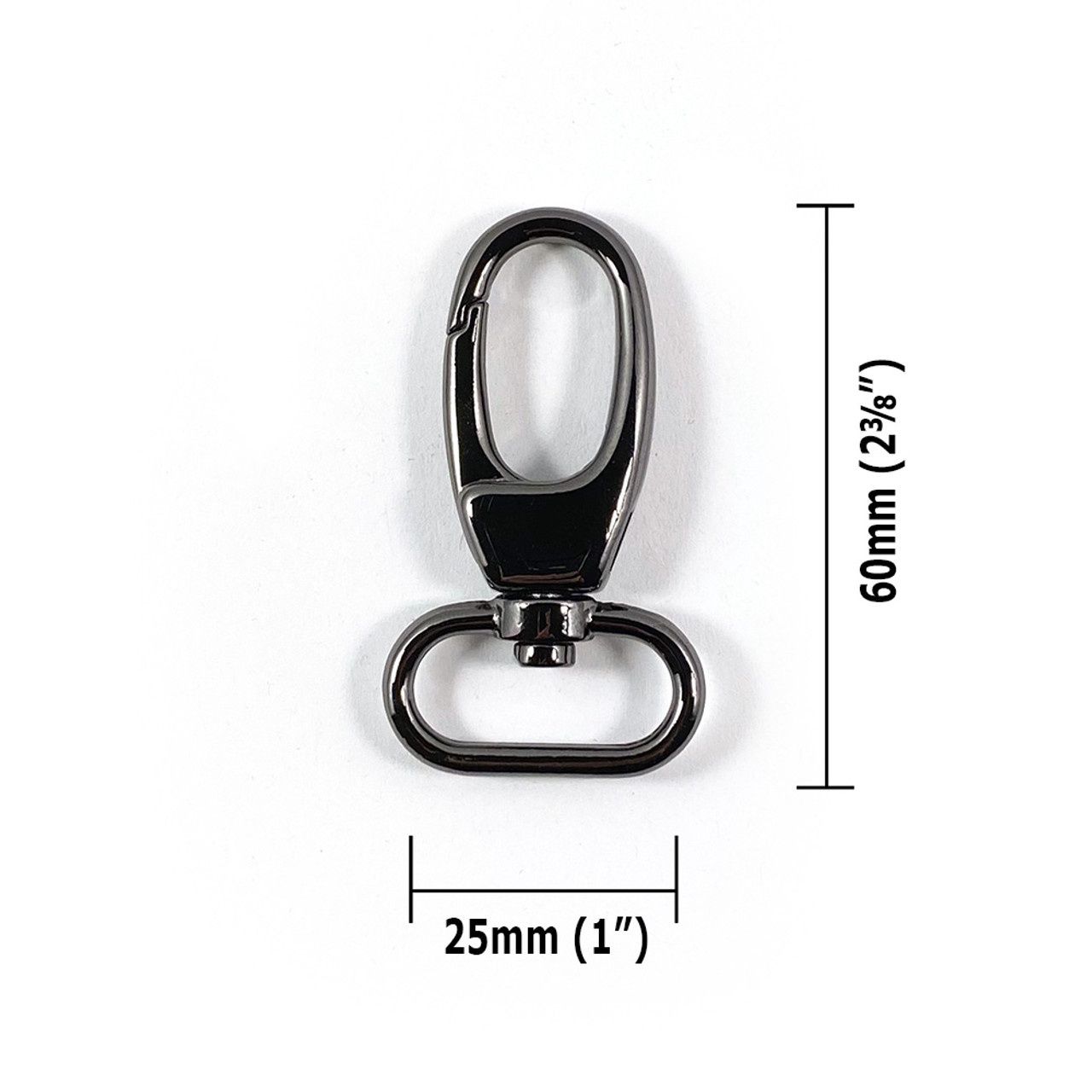 Swivel Snap Hook 25mm (1&quot;) 2pk - Gunmetal