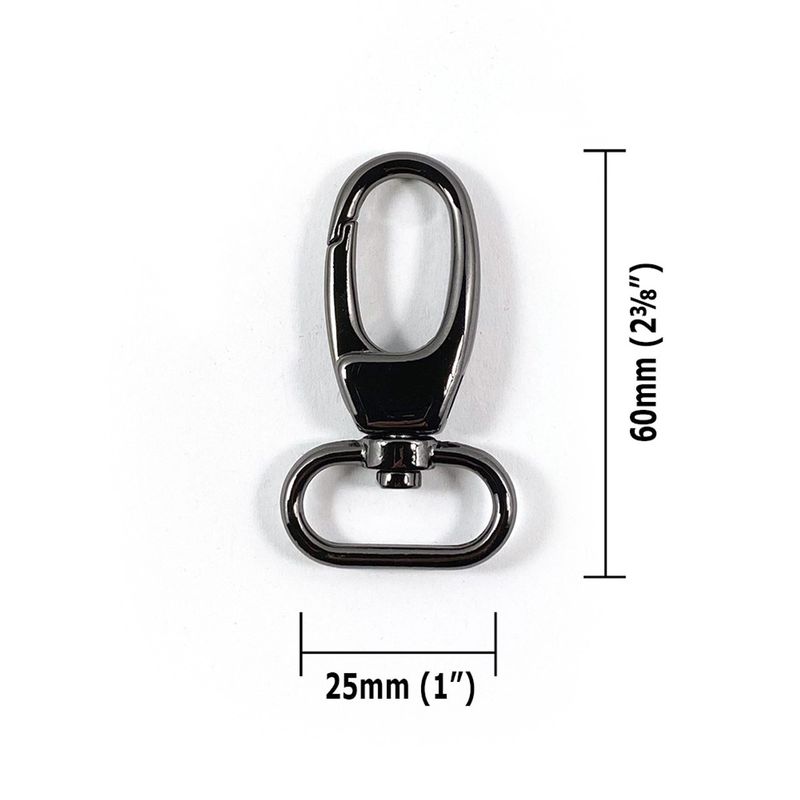 Swivel Snap Hook 25mm (1") 2pk - Gunmetal