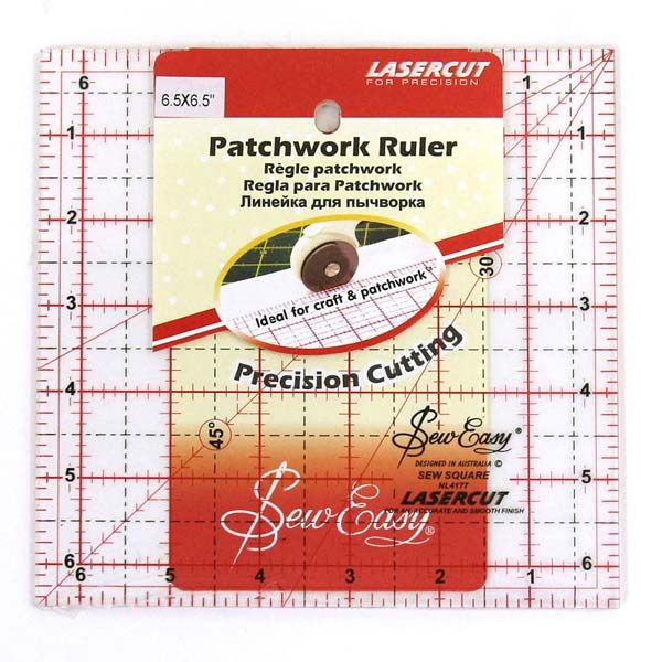 Sew Easy Patchwork Ruler 6.5 X 6.5”