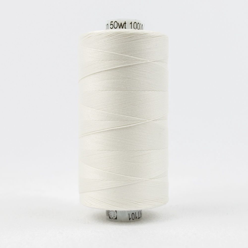 Wonderfil Konfetti KT1-101 Soft White 50wt Egyptian Cotton Thread 1000m