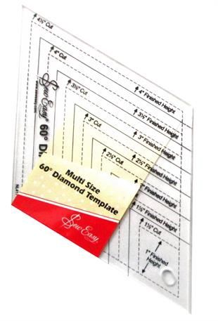 Sew Easy Multi Size 60 Degree Diamond Ruler