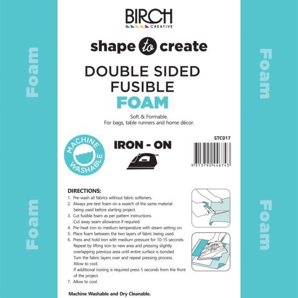 Shape to Create Foam Iron On 90cm Wide (Bulky Item)