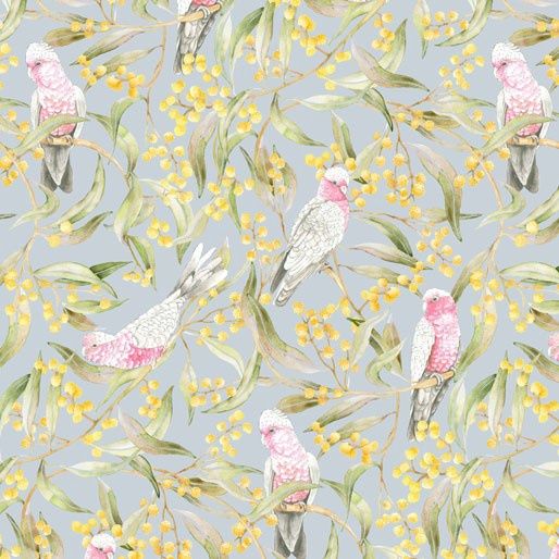 Golden Wattle - Galahs and Golden Wattle Sky B