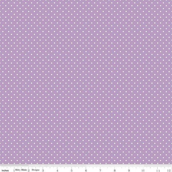 Swiss Dot White Dot on Lavender