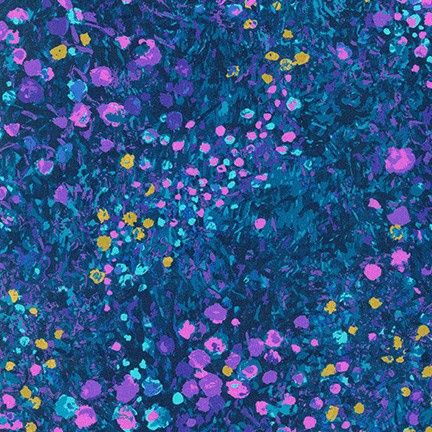 Painterly Petals - Navy B