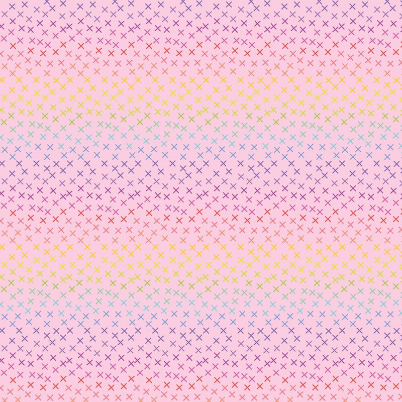 Building Block Crossroads Pink Rainbow