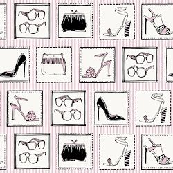 Dressed and Obsessed - 3.25in Squares - Pink