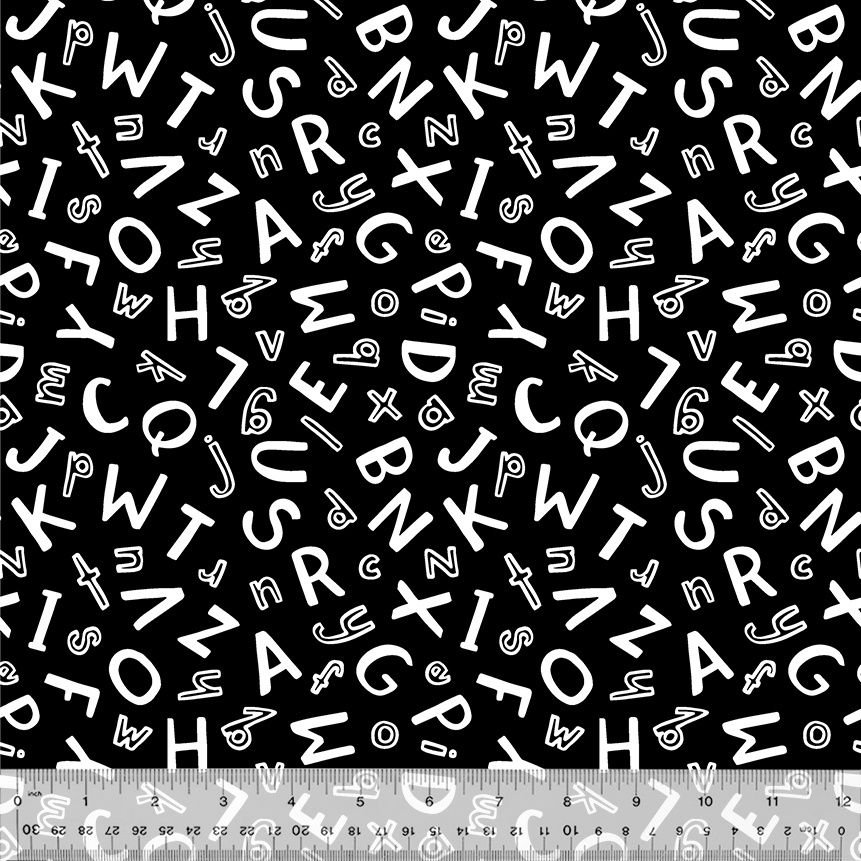 First Look - Alphabet White on Black