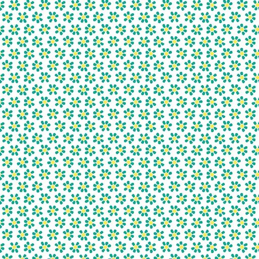 Chalk Garden - Mini Daisy White/Turquoise