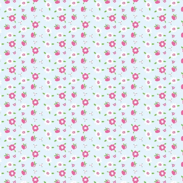 Sarah Kay - Heritage Coordinates - Blue with Pink Flowers