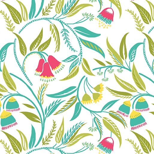 Chalk Garden - Dancing Flowers White