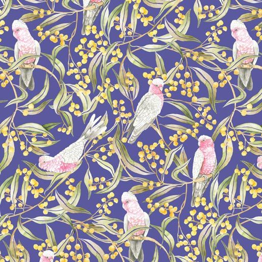Golden Wattle - Galahs and Golden Wattle Periwinkle D