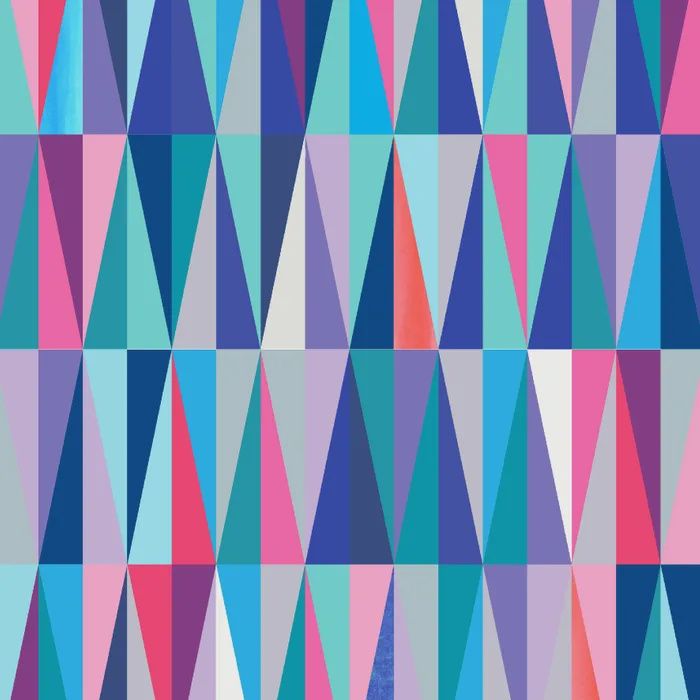 Geometric Diamond Blue