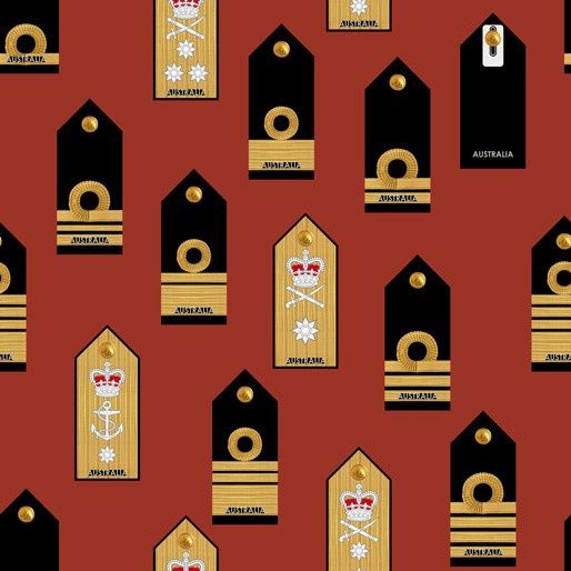 Navy Australia Insignia Red Allover