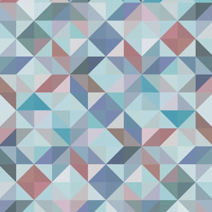 Geometric Patchwork Stars Aqua