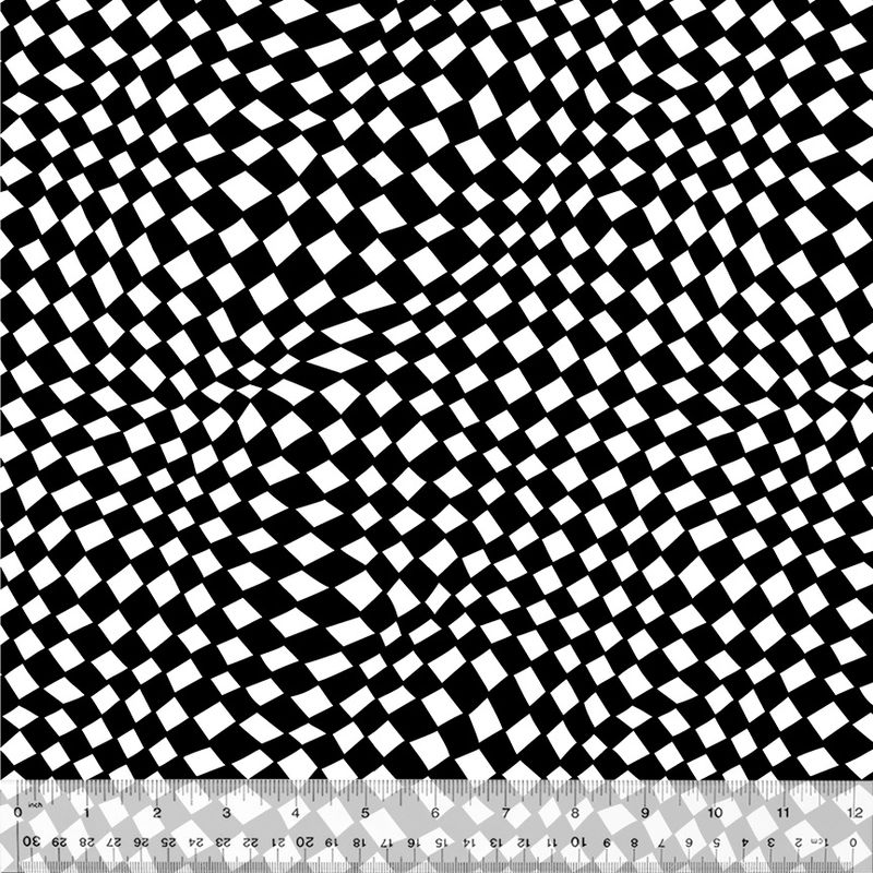 First Look - Warped Checker Black on White