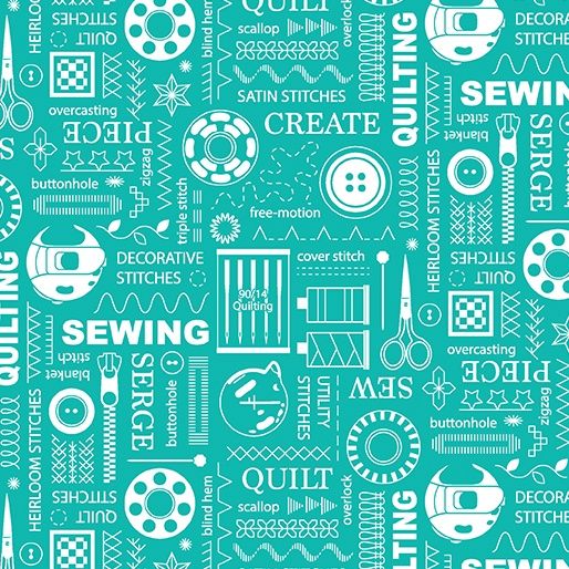Sewing Room 2 - Stitches Teal