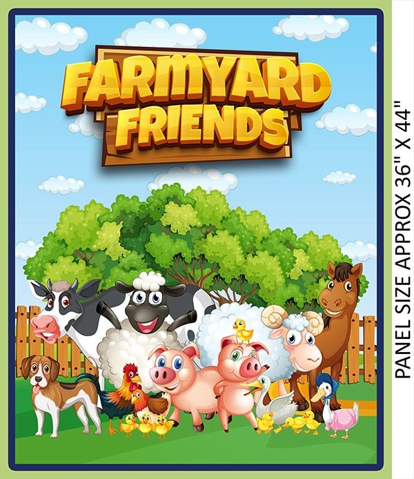Farmyard Friends -36&quot; Panel