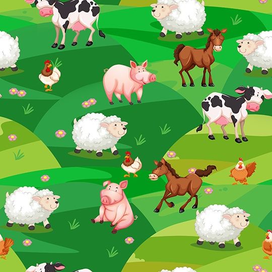 Farmyard Friends - Hilltop Fat Qtr