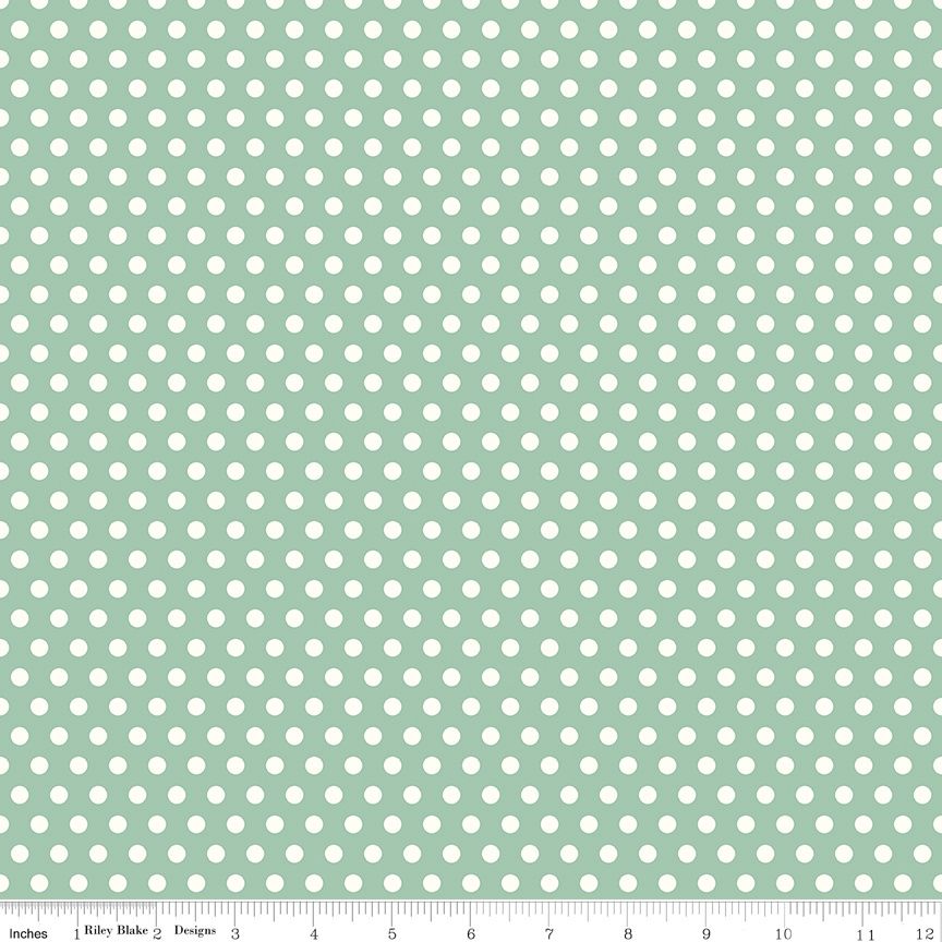Sunset Ridge - Dots Seafoam Fat Qtr