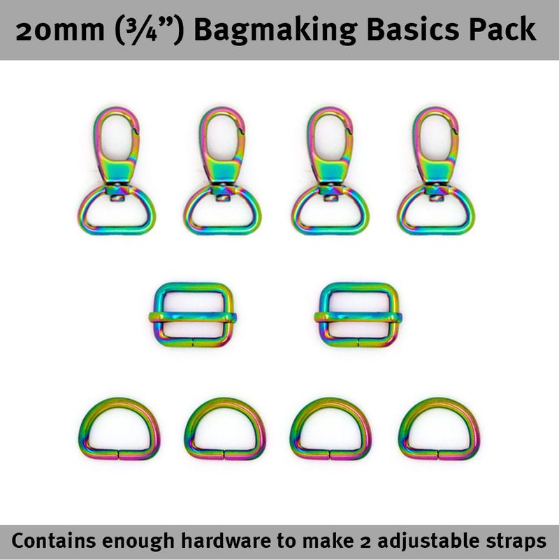Bag Hardware Basics Pack 3/4" Rainbow